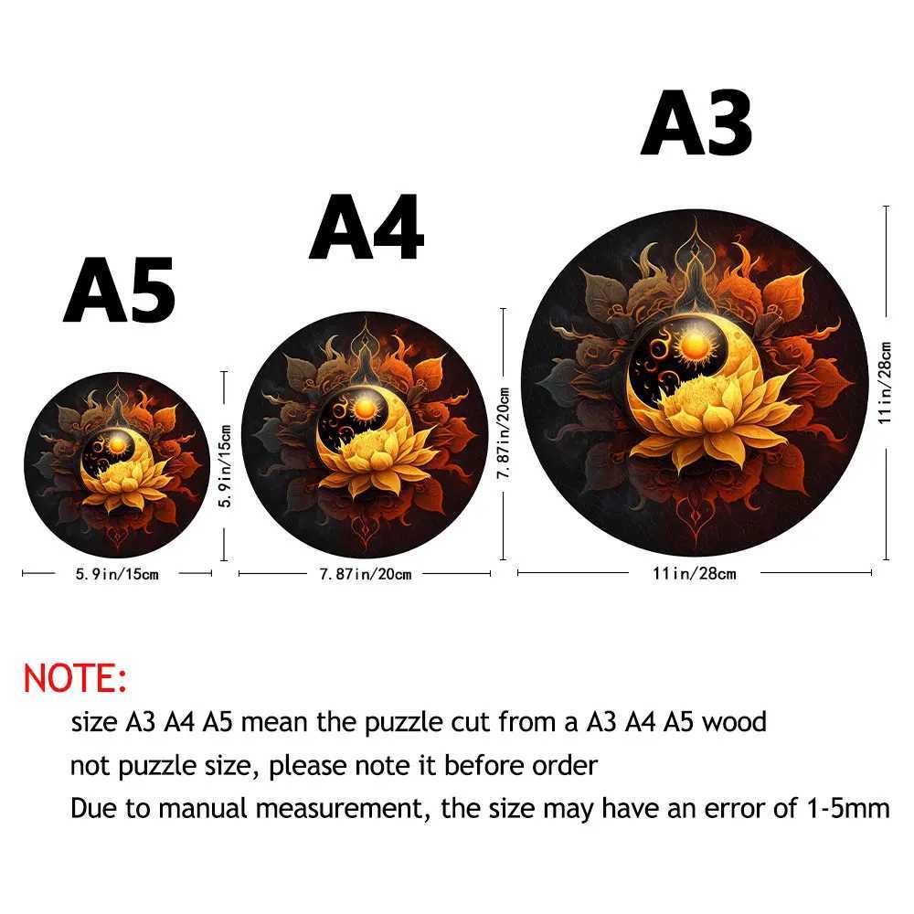 3D Puzzles Moon Flowers Wooden Puzzles High-quality Toys Irregular-shaped Animals Party Games Christmas Gifts For Family And Friends 240419