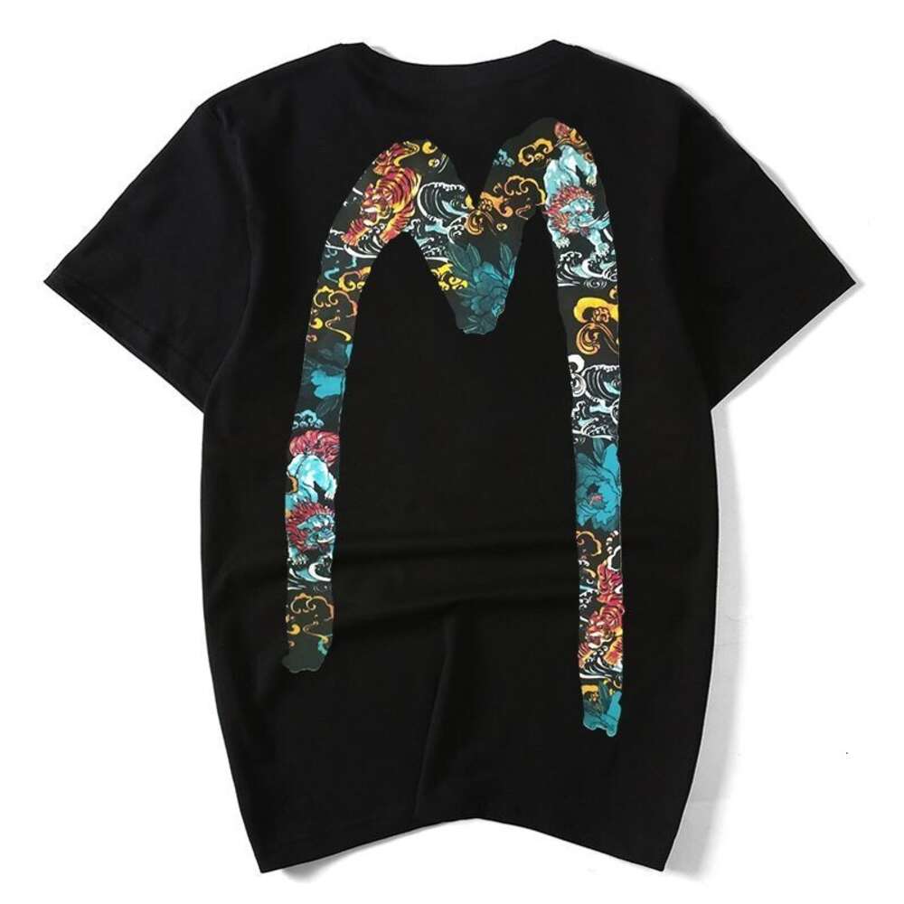 Camiseta de gaviota de camuflaje Big M, foto callejera pura de algodón puro y mujer, marca de moda juvenil, media manga 169265
