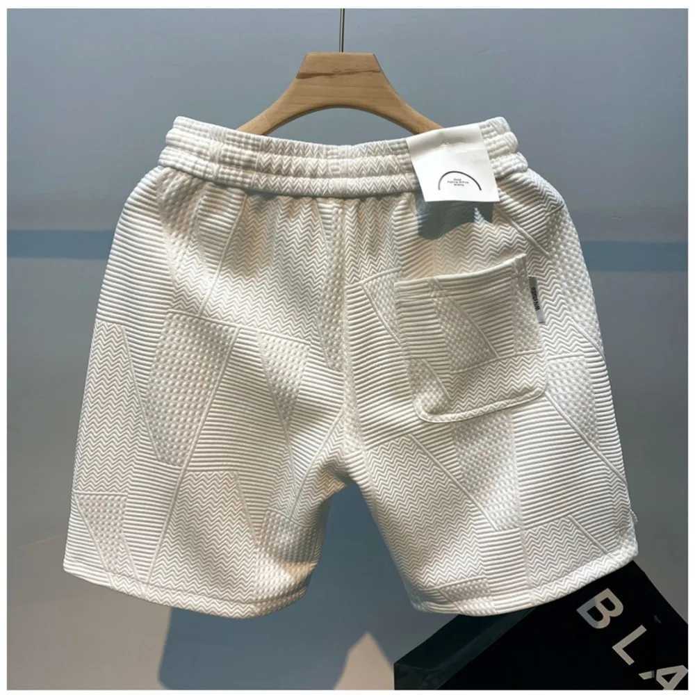 Mäns shorts 2024 män mode bomull blandad solid färg lossa midjan sommar multi-pocket shorts bred strand avslappnad shorts varm försäljning 240419 240419