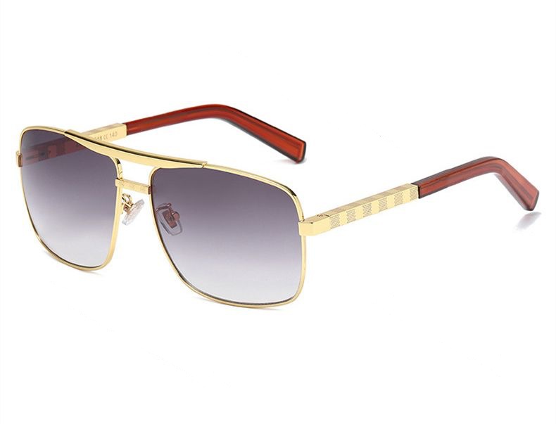 Модные классические отношения Z0259E Солнцезащитные очки для мужчин металлическая квадратная рама золотой рамки UV400 Unisex Vintage Style ОТВЕТСТВЕННО