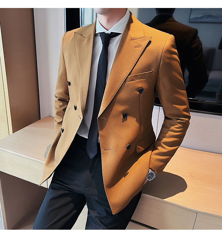 2024 Fashion New Business Solid Color Coat Men Blazers Jacket