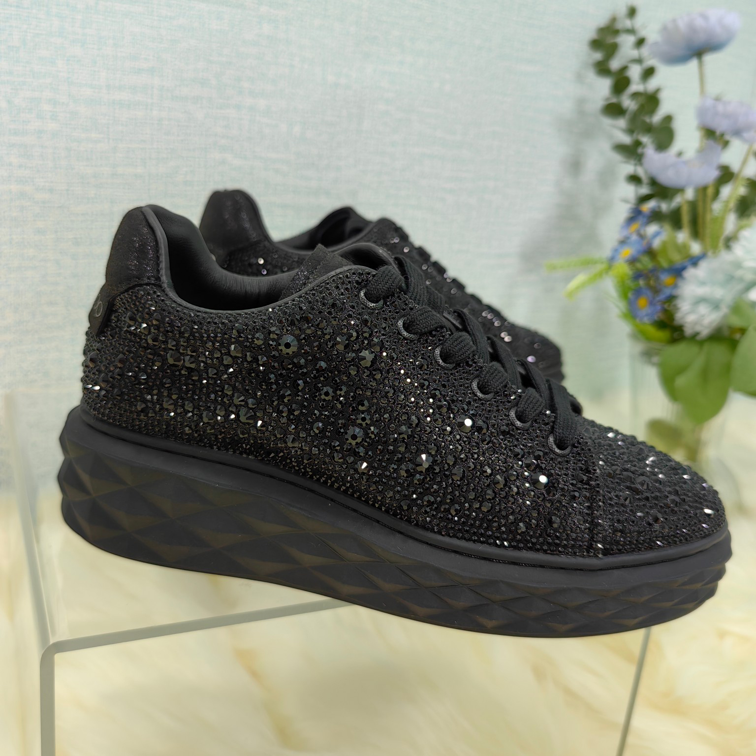 Bling Luxury Sneakers Designerschuh-Klassen Frauenschuhe aus Büro-Sneaker Schöne Spezenschuhe nicht rutschlos Sohle einfach ein- und aus und aus