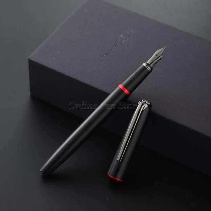 Pennen Picasso 916 Mat Black Barrel Metal Fountain Pen EF/M/Bent NIB 0,38/0,6/1,0 mm Professionele briefpapier schrijven Pencadeau