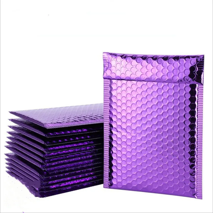 Bags 7''x9'' Green Aluminized Bubble Mailer Metallic Padded Buabble Envelopes Poly Mailer Purple Delivery Shipping Bags