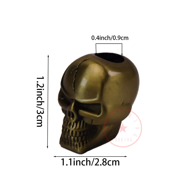 Färgglad metalllegering rökning bärbar innovativ skalle spöke huvud stil stativ hål torr ört tobak preroll cigaretthållare tips släckare