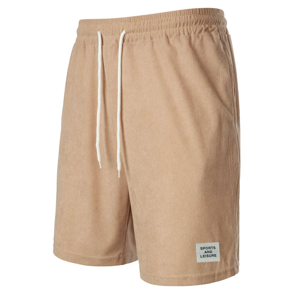 Shorts Man Summer Nuovi pantaloni della tuta con lacci a colori solidi vellutoy semplice quartiere pantaloni casual maschi