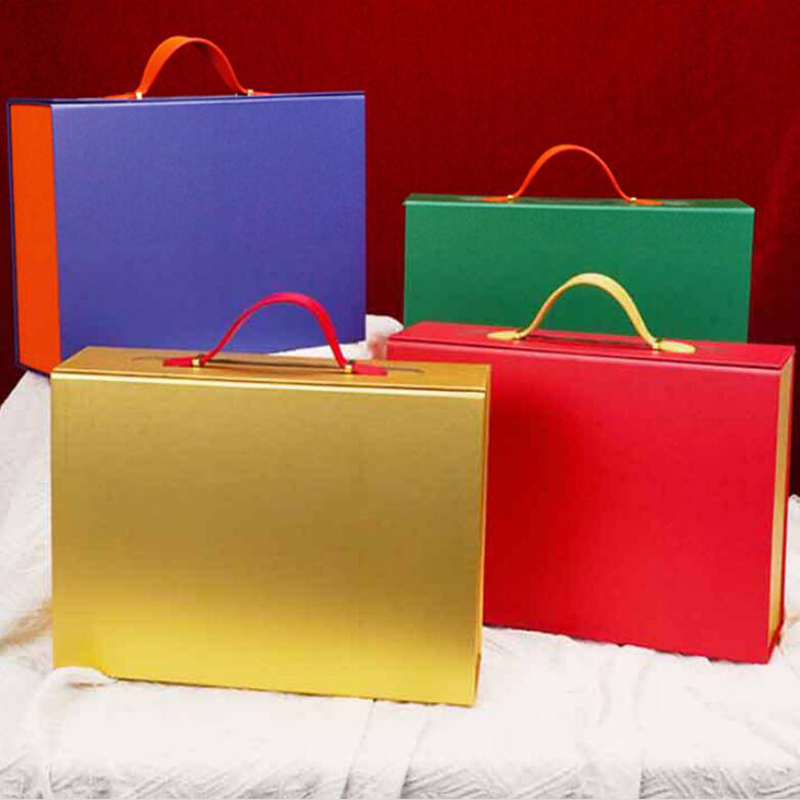 Foldable Packaging Gift Box Hard cardboard Box Empty Box Color Blocking Box Holiday Gift Product Boxes 32x23.5x9.5cm