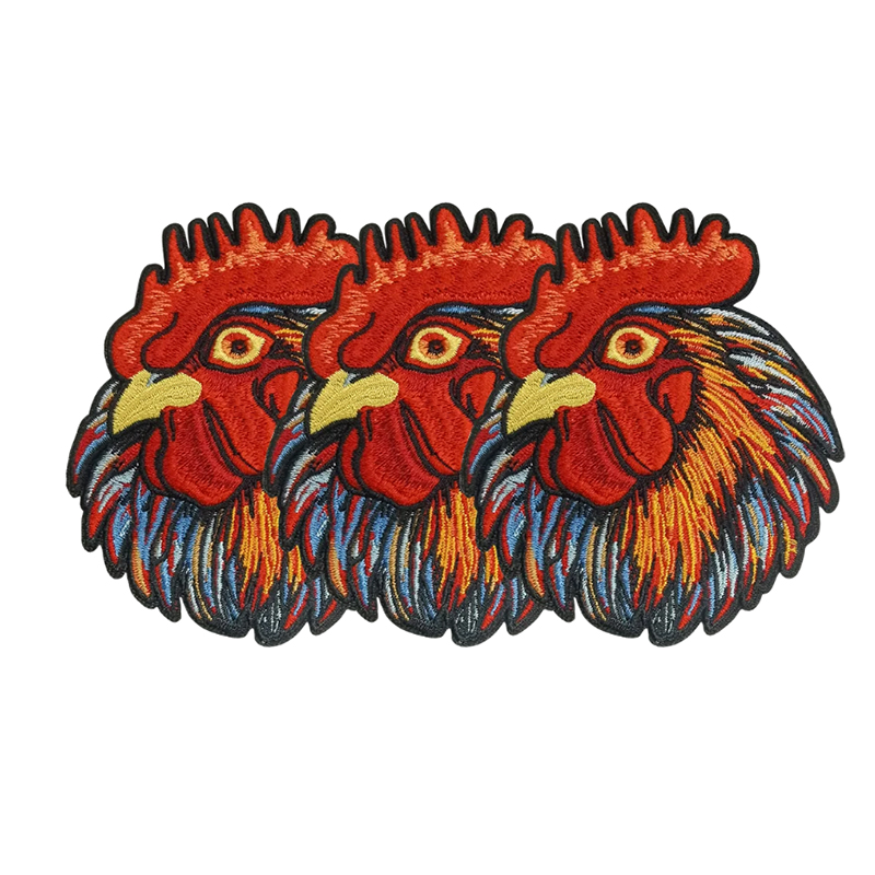 Rooster Cool Broidered Appliques Fer sur patchs Chapeaux Accessoires Vêtements Couture sur des correctifs de broderie Livraison gratuite