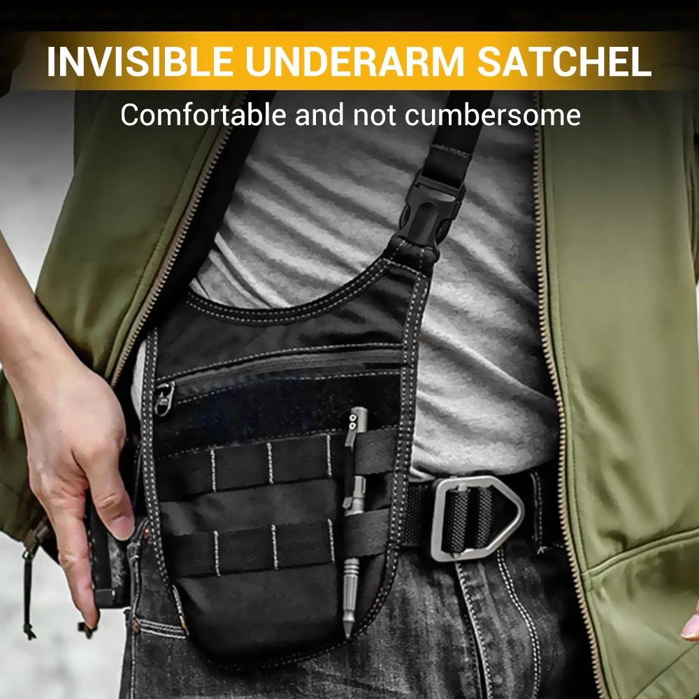 Wallets Tactical Shoulder Bag Underarm Bag Men Hidden Agent Molle Combat Shoulder Bag Outdoor Travel Wallet Phone Key Anti Theft Pouch