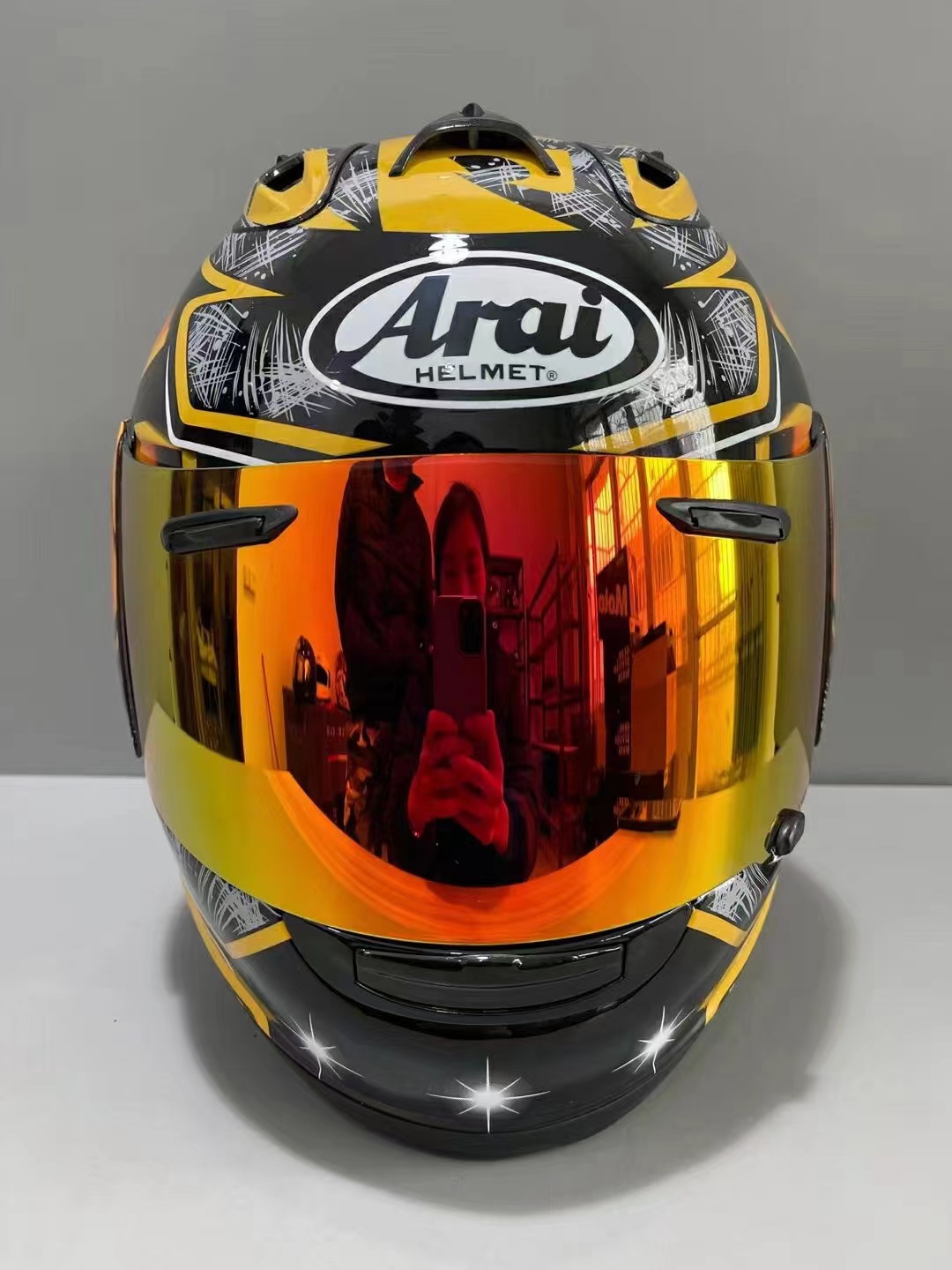 Arai Rx7x Pedrosa Spirit Gold Full Face Helmet Off Racing Motocross Motocross Helmet