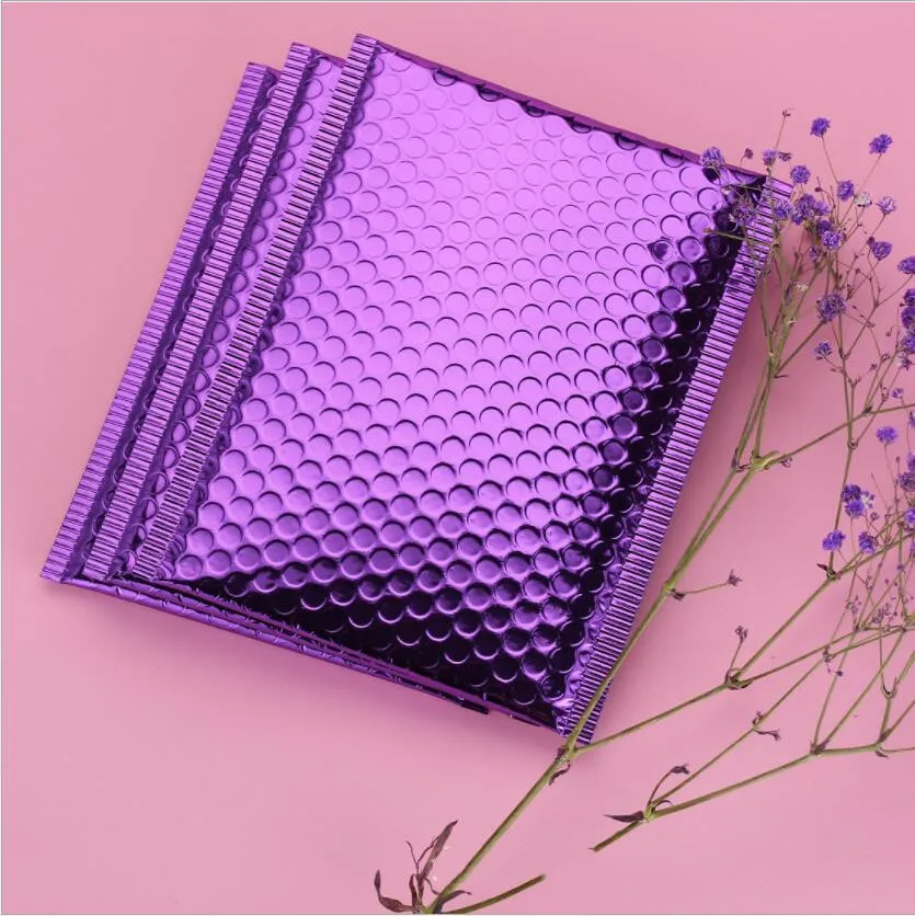 Bags 7''x9'' Green Aluminized Bubble Mailer Metallic Padded Buabble Envelopes Poly Mailer Purple Delivery Shipping Bags