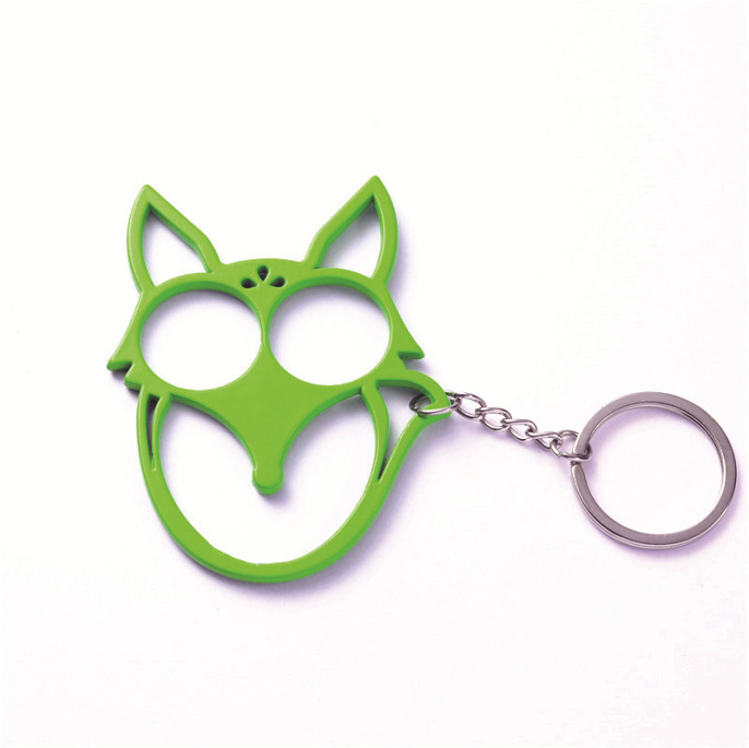 Keychains d'autodéfense en plein air Escape Fox Fox Auto-défense Chain pour femme Portable Multi-Functional Window Breaker Pender