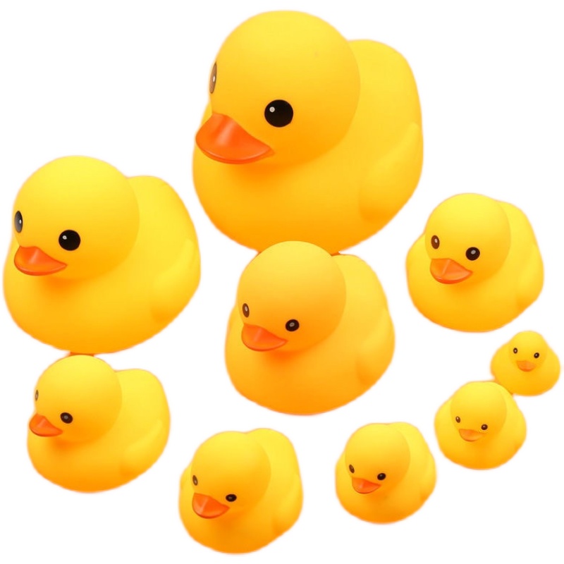 Dusch Toy Little Yellow Duck Children's Swimming Pool Spelar i vattenpressning och gör ljud manliga och kvinnliga baby baby internet röd anka