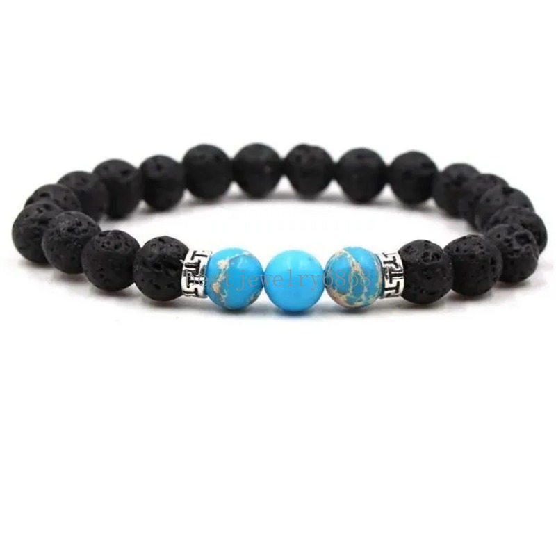 Kralen lava rotssteen kralen armband chakra charme natuurlijke essentiële oliediffuser kralen ketting voor vrouwen mannen mode ambachten sieraden