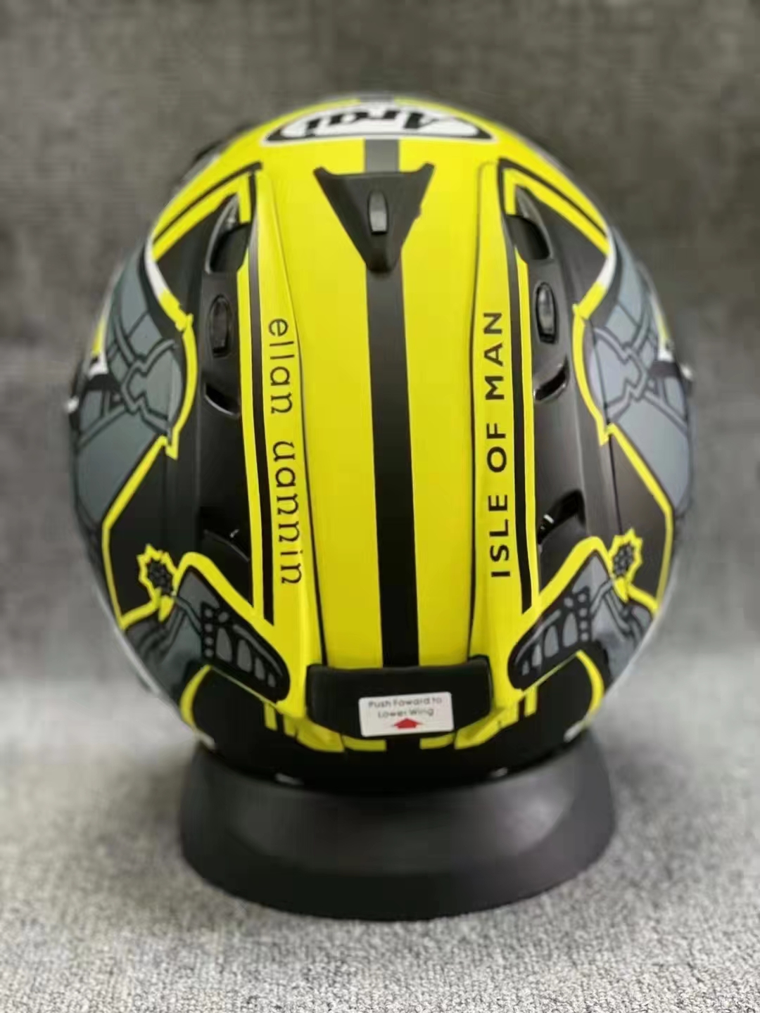 Arai Rx7x Isle of Man TT IOM Yellow Full Face Helmet Off Road Racing Motocross Motorcykelhjälm