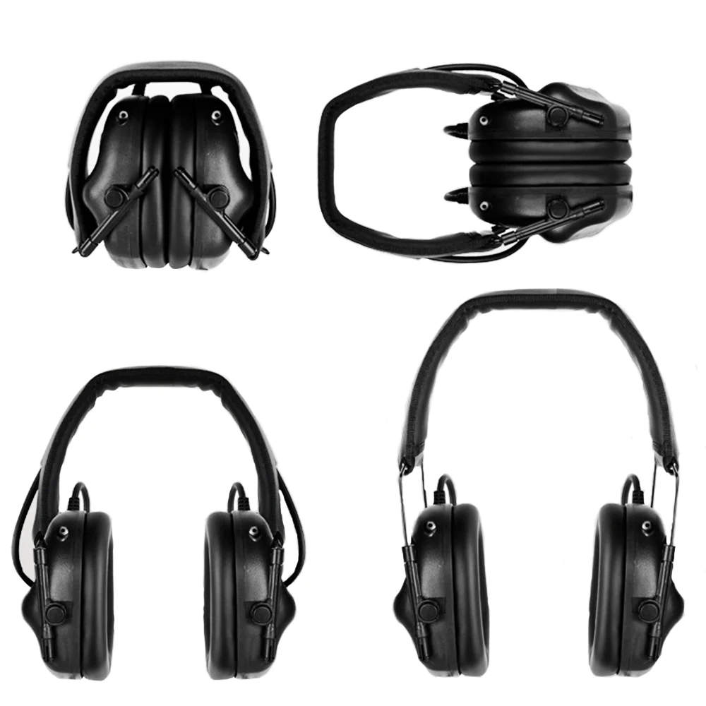 Accessoires Tactische headset hoofdtelefoon Militaire Earmuffs schieten headsets jagen hoorbeschermer oorbeschermend oorbeschermingsgebruik met PTT