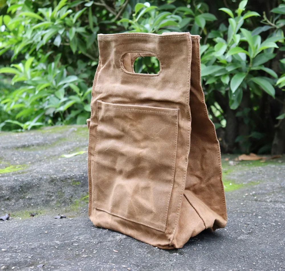 Bags Wax Takeaway Coffee Lunch Bags for Camping Shopping Handbags of Fruits Bread Baking Vegetable Drinkstuff Clutch Takeout Bag Tote