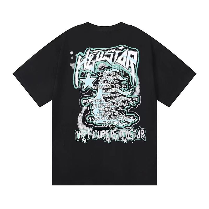 Hell Star T-shirt Mens T-shirt Designer T-shirts Summer Loisking Fashion High Quality Hop Street Brand Clothing with Letter Printing 2024