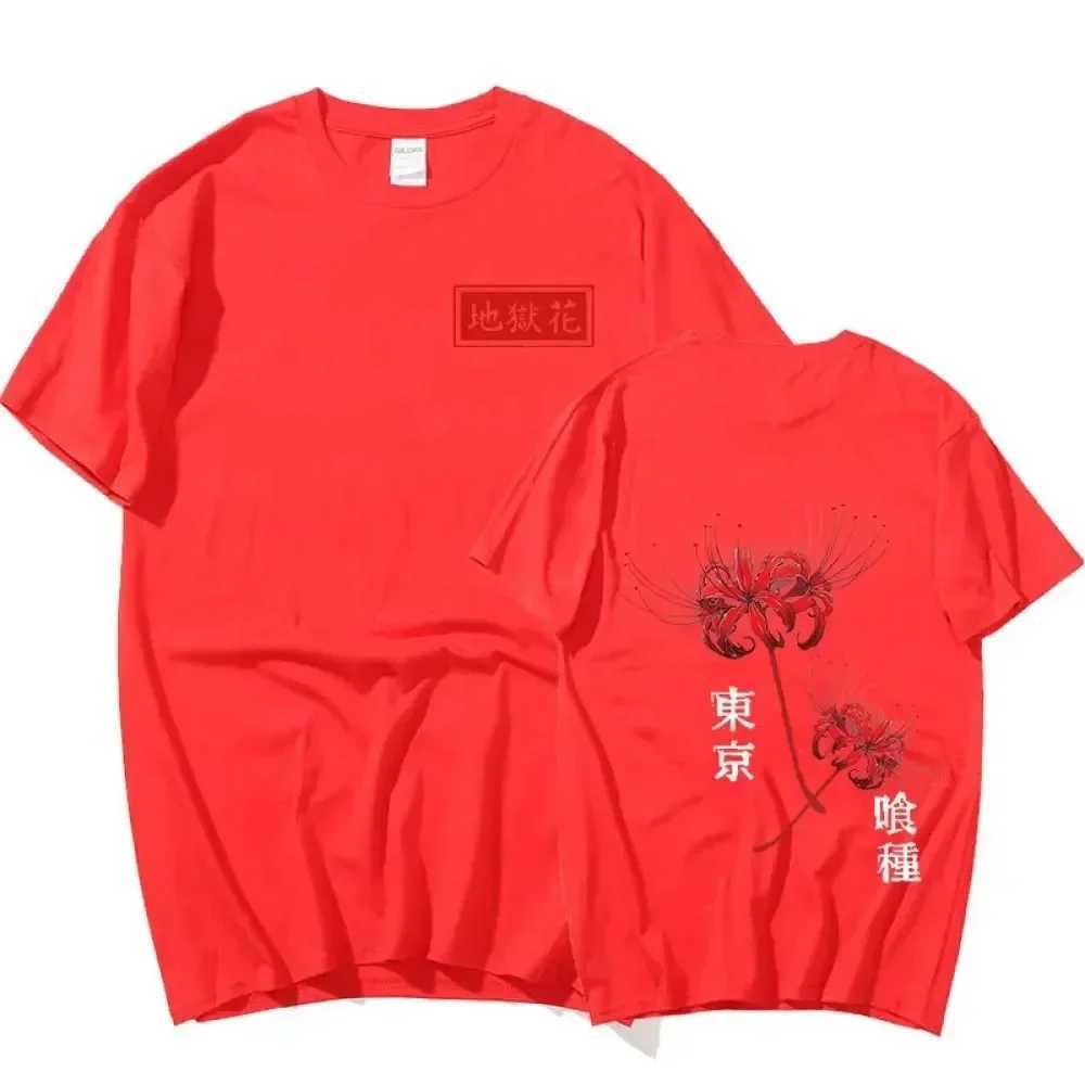 Men's T-Shirts Japanese Anime T-shirt Loose Oversized Men Cotton T-Shirt Fashion Casual Women Short Slves Harajuku Y2k Clothes T Strtwear Y240420
