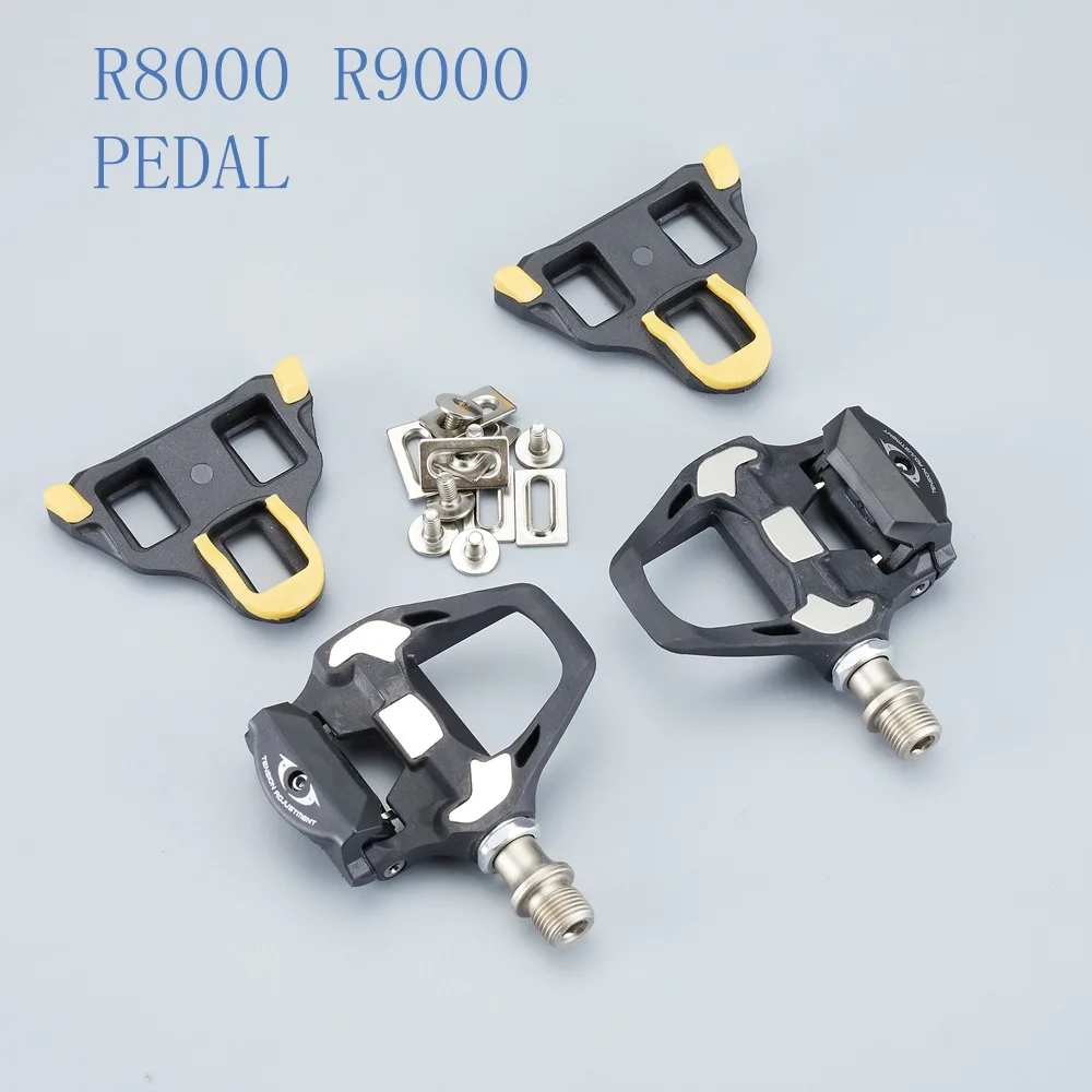 Lights Road Bike Selflocking Pedal Racing Bicycle Foot Hold Ultralight Nylon portant des crampons SPDSL Pédales pour Shimano R8000