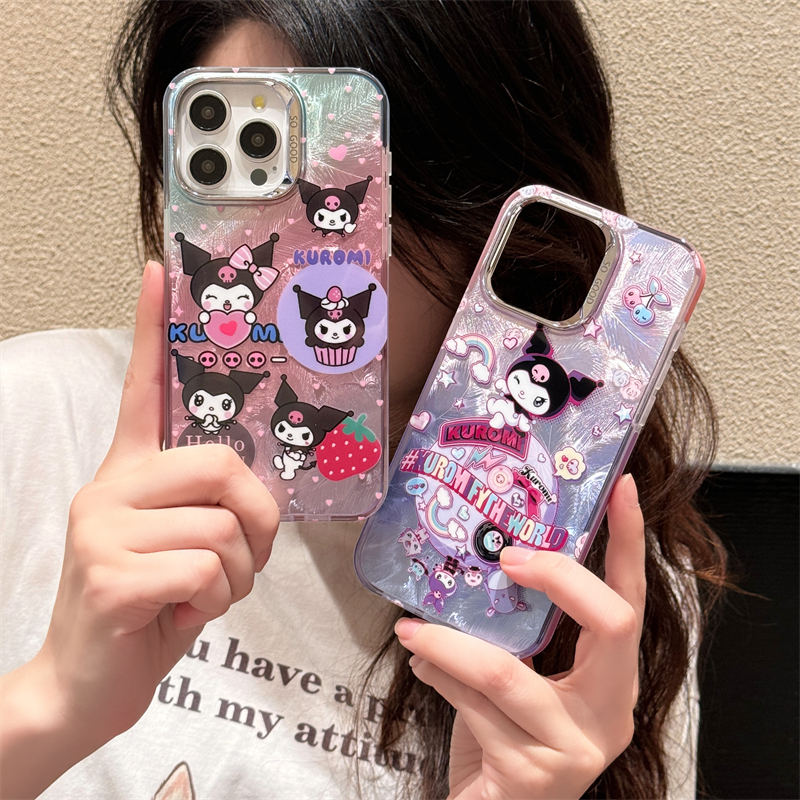 Projektant Cute Telefle Case Cartoon Kitty Kuromi Cell Cosphone na iPhone 15PROMAX 15PRO 15 14PROMAX 14PRO 14 13PROMAX 13PRO 13 12PROMAX 12PRO 12