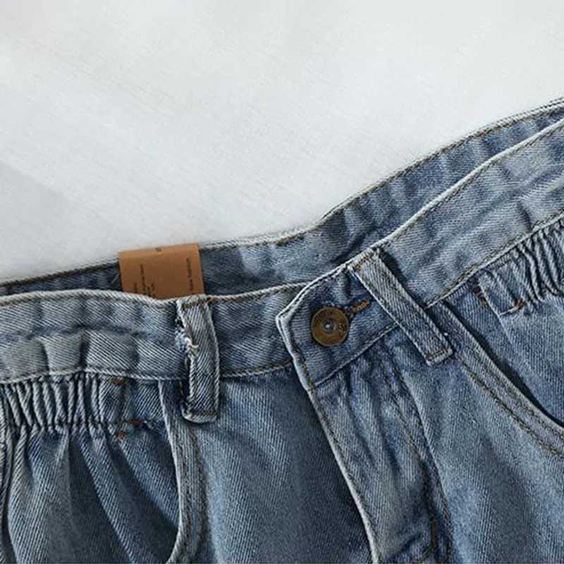 Women's Shorts Womens denim jeans high waisted casual summer foldable hem shorts with pockets Y240420