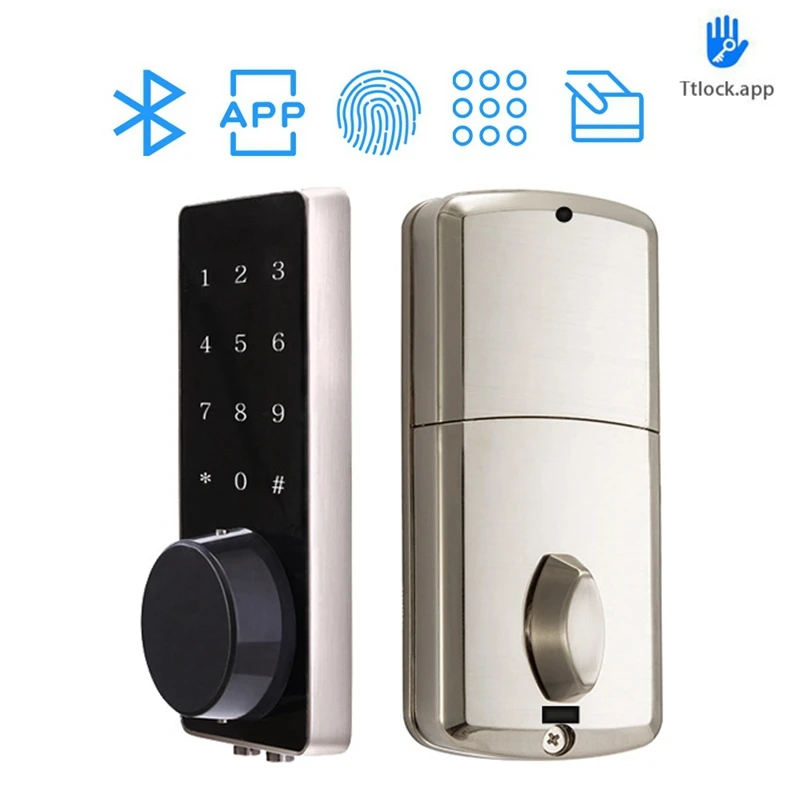 Controllo blocco della porta intelligente Bluetooth TTLOCK Key Password senza chiave elettrica Lock Schermata Tocchetto Castina Auto IC Chiave Lock Meccanica Blocca