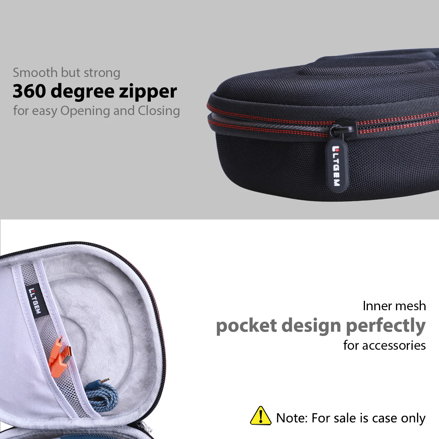 Bags Ltgem Eva Hard Case for Live 650bc / 400bt / 500bt /460nc and Tune 510bt /bluetooth Wireless Headphone storage Box