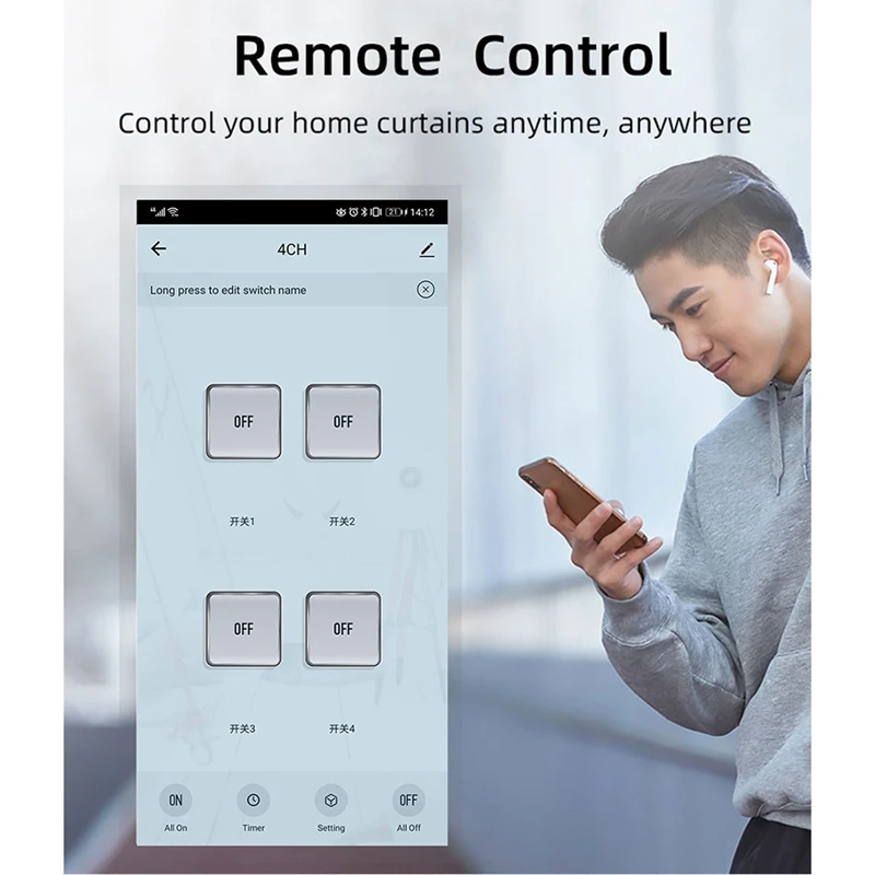 Steuerung 4Ch Zigbee Smart Light Switch Modul DC 5/12/32V RF433 Empfangen Sie 10A -Staffeln. Arbeiten Sie mit Alexa Assistant Tuya Smart Life.