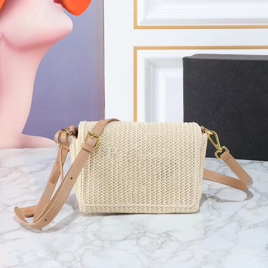 El dokuması crossbody çanta tasarımcısı ay çantası lafitee çimenler plaj çantası çok tarzı kova çanta moda bir omuz kamera çantası yüksek kaliteli moda el koltuklu çanta