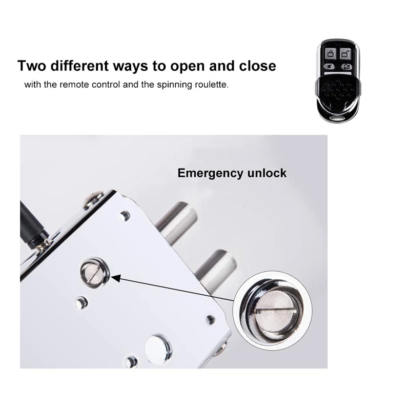 Control Kit de bloqueo de la puerta de inicio Control remoto Entrada sin llave Lock Electronic Lock Smart Wireless Wireless Antitheft Deadbolt Access System para HOM