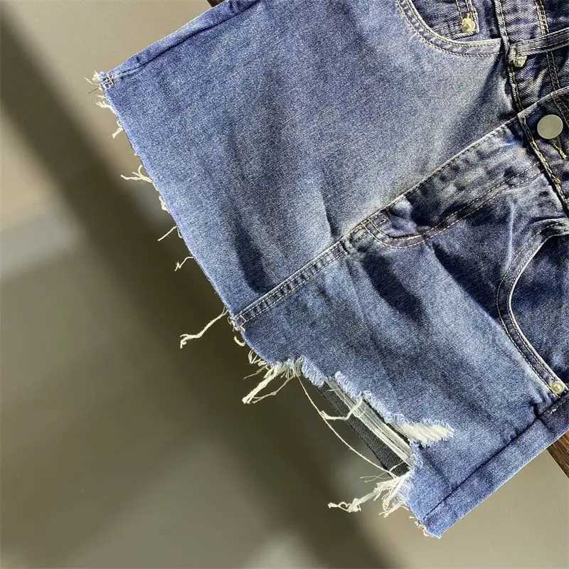 Kjolar 2023 oregelbunden denim mini kjol kvinnor last jean y2k hög midja blå kjol kvinna mode strtwear harajuku sexiga korta kjolar y240420