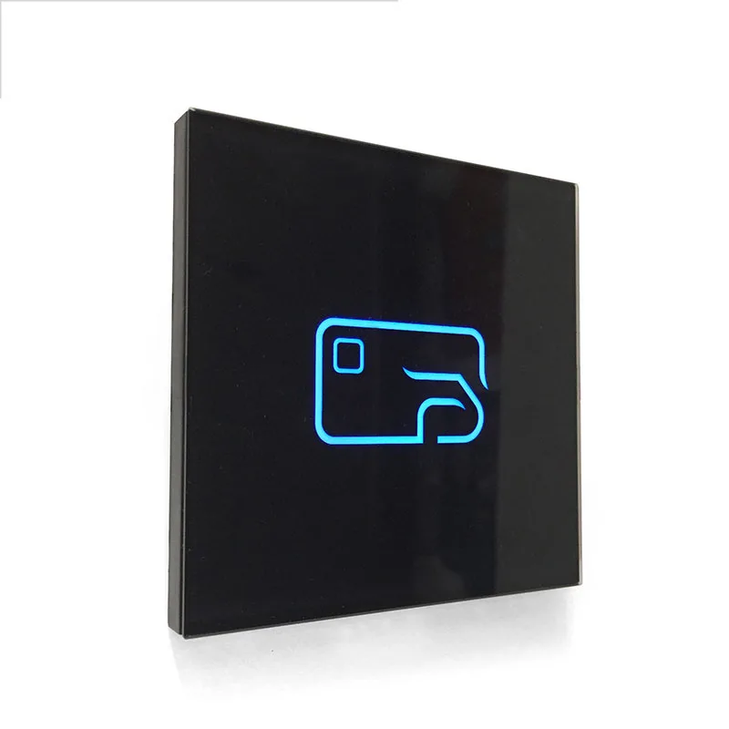 Control new RFID 125KHZ/13.56MHZ style tempered glass EM4100/NFC 14443A Proximity Smart IC Card WG26/34 access control RFID reader