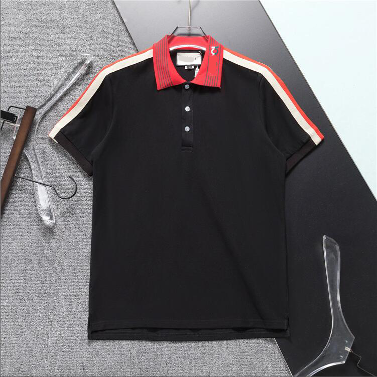 2024SS Designer Stripe Polo Shirt T Shirts Snake Polos Bee Floral Embroidery Mens High Street Fashion Horse Polo T-Shirt#187