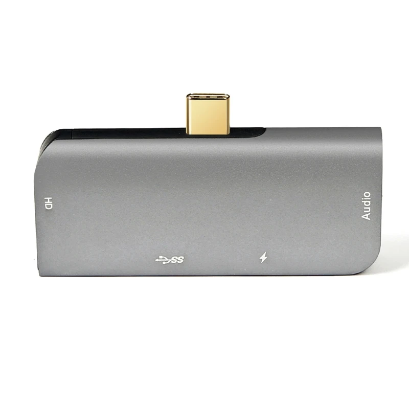 Stations MultiFunction Type C Hub 4 in 1 USB3.0 Data Transfer Dongle Type C Docking Station Adapter PD HDMICompatible