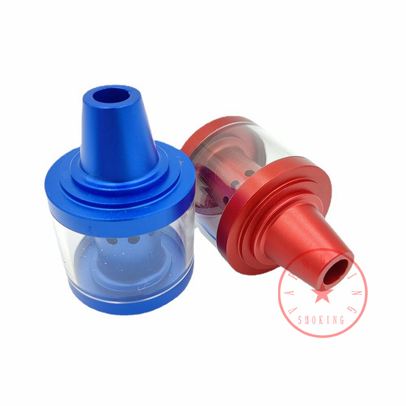 Smoking Colorful Aluminium Alloy Glass Oil Rig Stash Tank Portable Innovative Hookah Shisha Waterpipe Banger Beaker Bong Bubbler Bowl Cigarette Holder DHL