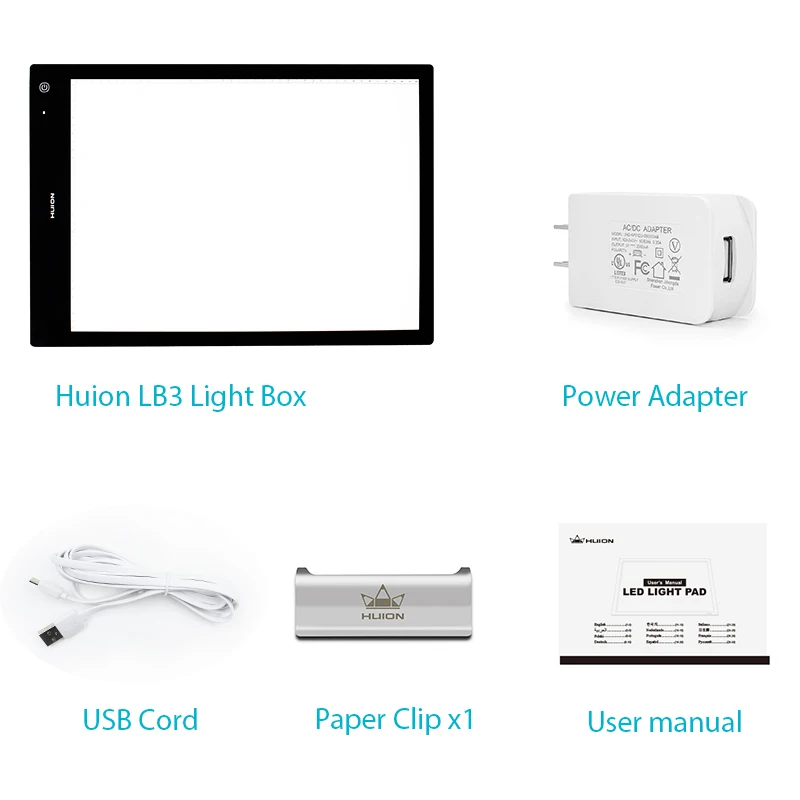 Tabletten HUION LB3 Wireless LED Light Pad Tracing Light Box Batterij aangedreven