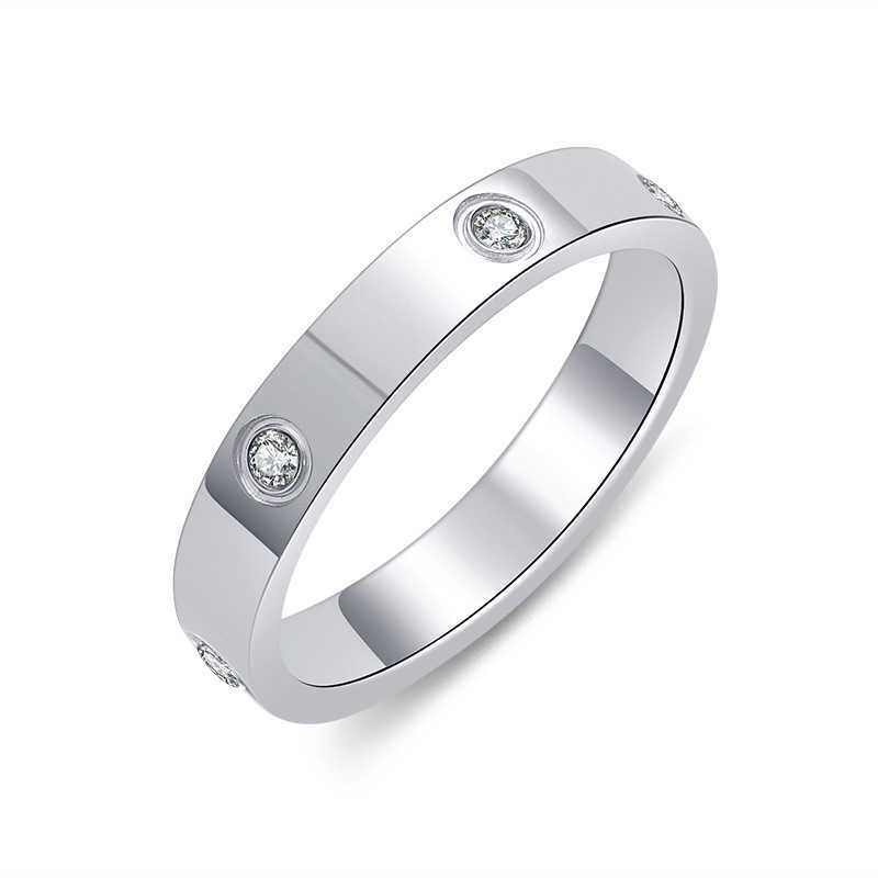 Designer Fashion Trendy Diamond Set Six Carter dezelfde ring eenvoudige sieraden