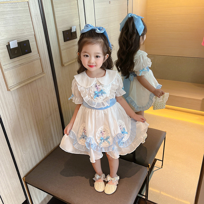 Girls' dress 2024 new style summer princess dress summer children's summer cartoon dress son