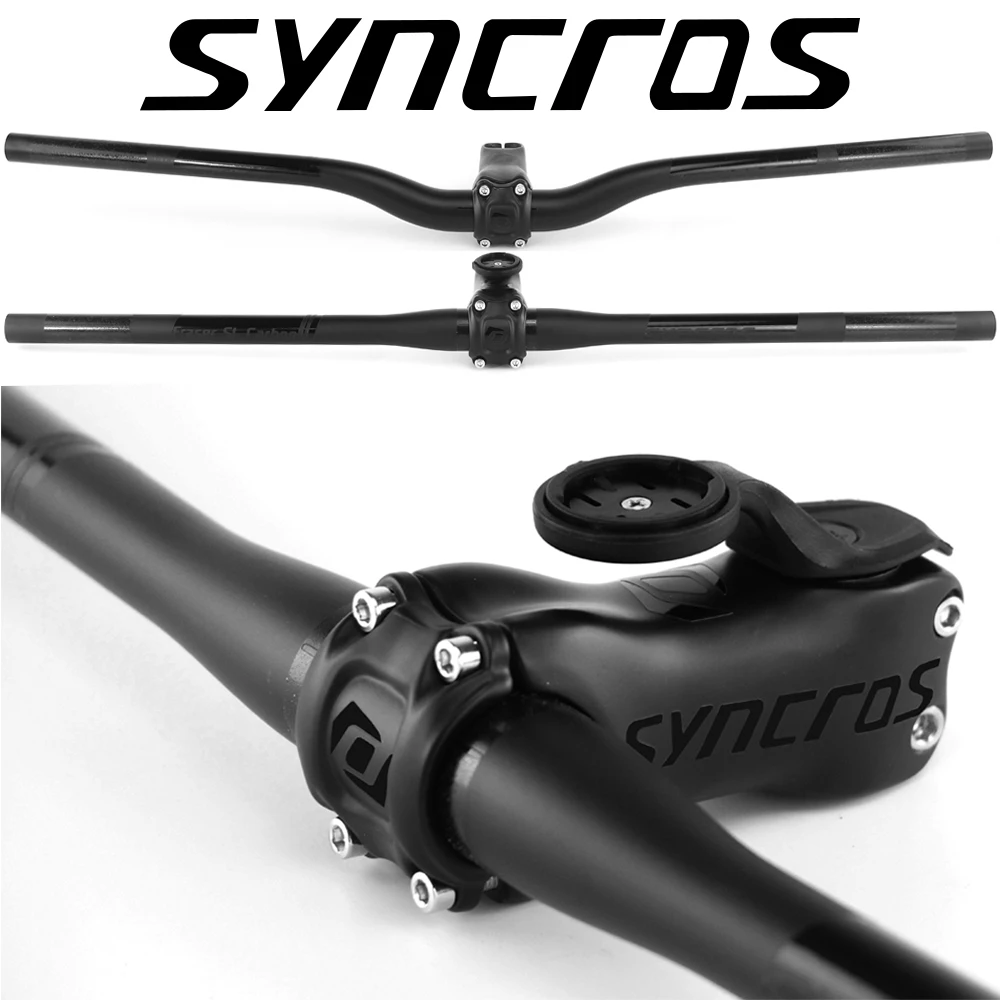 أضواء Syncros Ultra Light Carbon MTB زاوية جذع الدراجة 6/17 درجة 60/70/80/90/110/110/120 مم SL SL إكسسوارات الطريق MTB