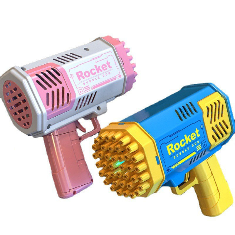 Bambini carini gatling 40 buche mini edizione spaziale bubble gun light edizione esterno giocattolo da esterno a lungo raggio