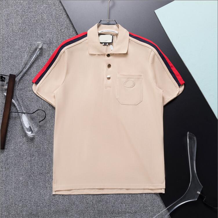 2024SS Designer Stripe Polo Shirt T Shirts Snake Polos Bee Floral Embroidery Mens High Street Fashion Horse Polo T-Shirt#187