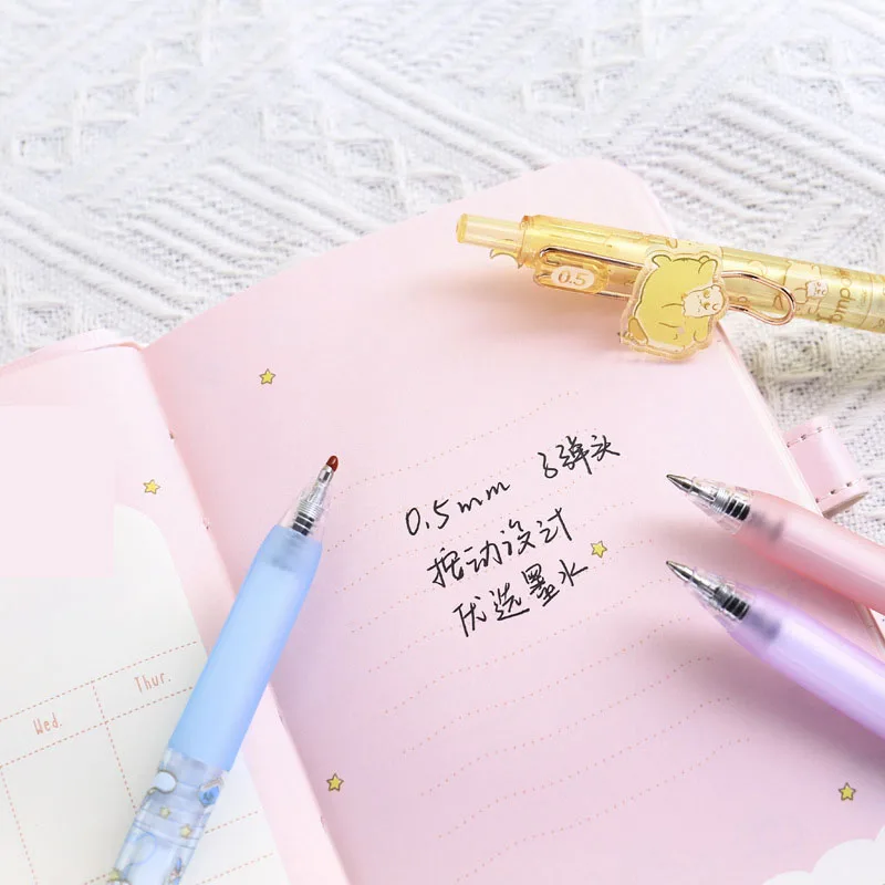 Pennen kawaii honden kattenclip gel pen set schattig 0,5 mm zwarte inkt handtekening pen school kantoor schrijfbenodigdheden promotie cadeau