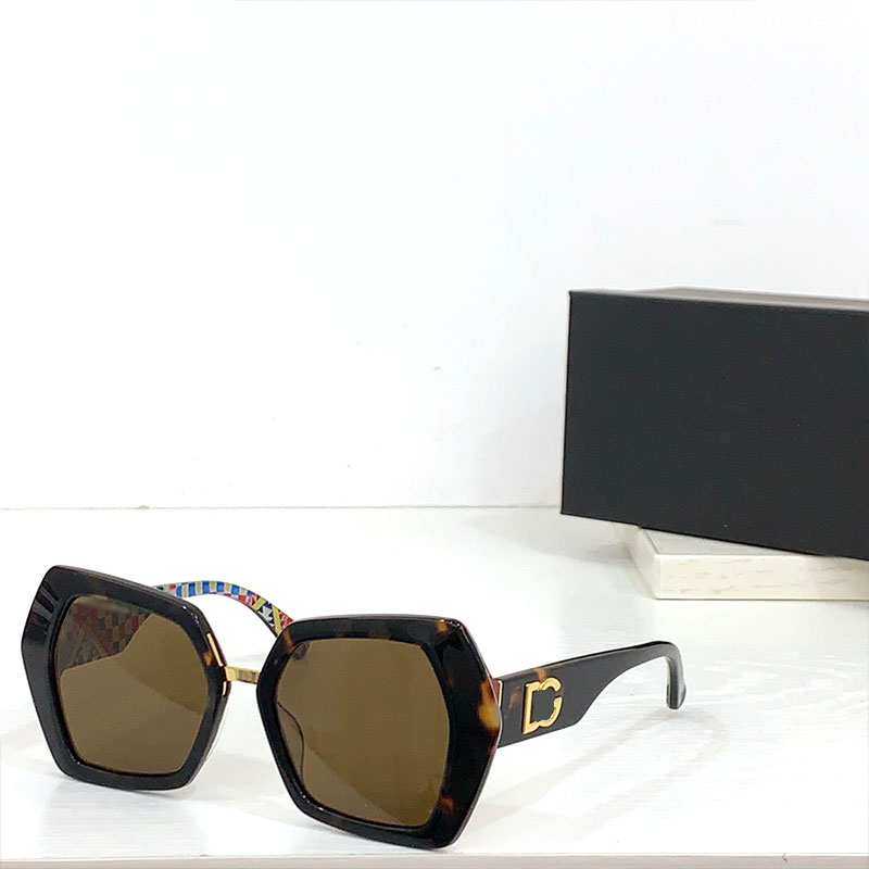 ファッションデザイナーの男性と女性サングラスDG4377 3次元フルテクスチャスーパーグッドUV400レトロフルフレームサングラス付きメガネケース