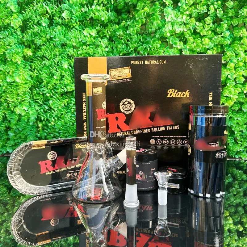 Anpassningsbar tecknad hypopah bongs set dab riggar rökning personliga glas bongs 7in1 kit tjockt 8 