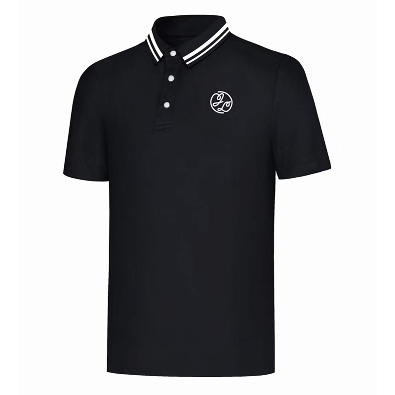 Verão masculino novo golfe ao ar livre camisa esportiva rápida de seca cor de camiseta curta de mangas curtas camiseta de lazer