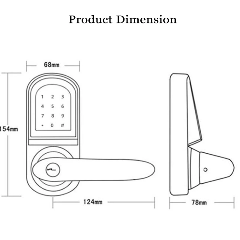 Controllo Smart Hotel Lock TTLOCK BUETOOTH WiFi Lock KiyPad Smart Sblocco blocco di controllo telecomandata Dynamic Codice blocco blocco della scheda Ic Blocco