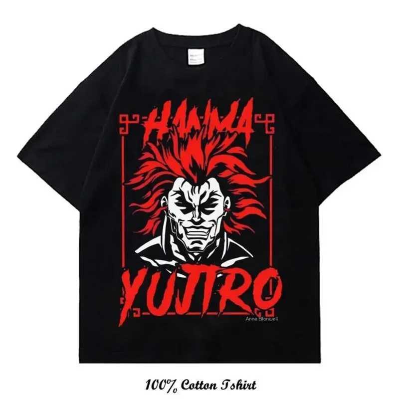 Heren T-shirts Anime Gedrukt T-shirt Harajuku Strtwear Summer Oversized Men Cotton Short Slve TS Hip Hop Crew Neck Women Top Y2K Clothing Y240420