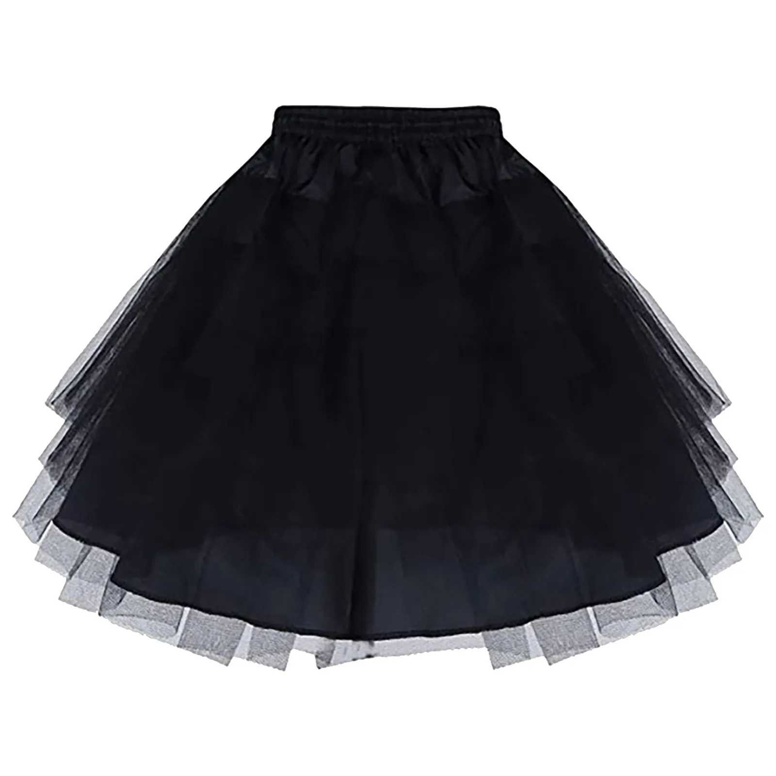 Skirts 22/35/45cm Petticoat Puffy Skirt Bustle Women Solid Layered Tulle Petticoat Ladys Princess Tutu Carnival Come Tutu Skirts Y240420