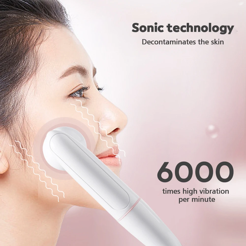 Scrubbers Electric Facial Cleansing Brushes Silicone Face Cleaner Massager Rechargeable Sonic Roller Brush Blackhead Remover Pore Hine